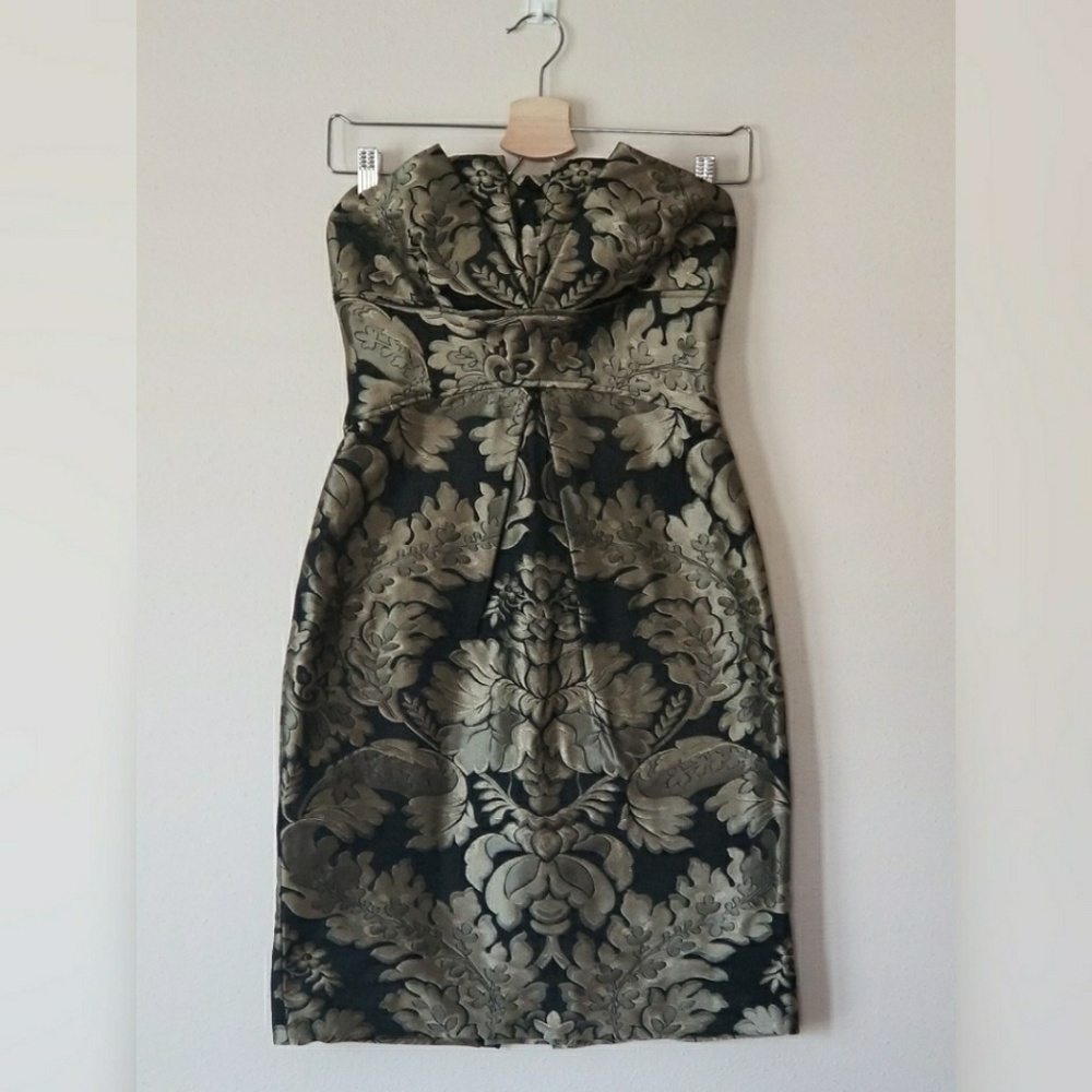 Vera Wang Lavender Label Green & Black Silk Jacqua